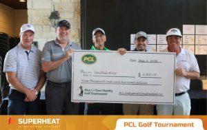 PCL presenting a check to United Way