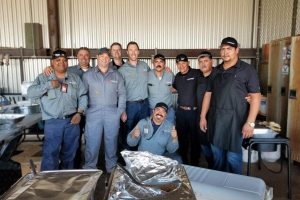 Superheat employees at a Company BBQ