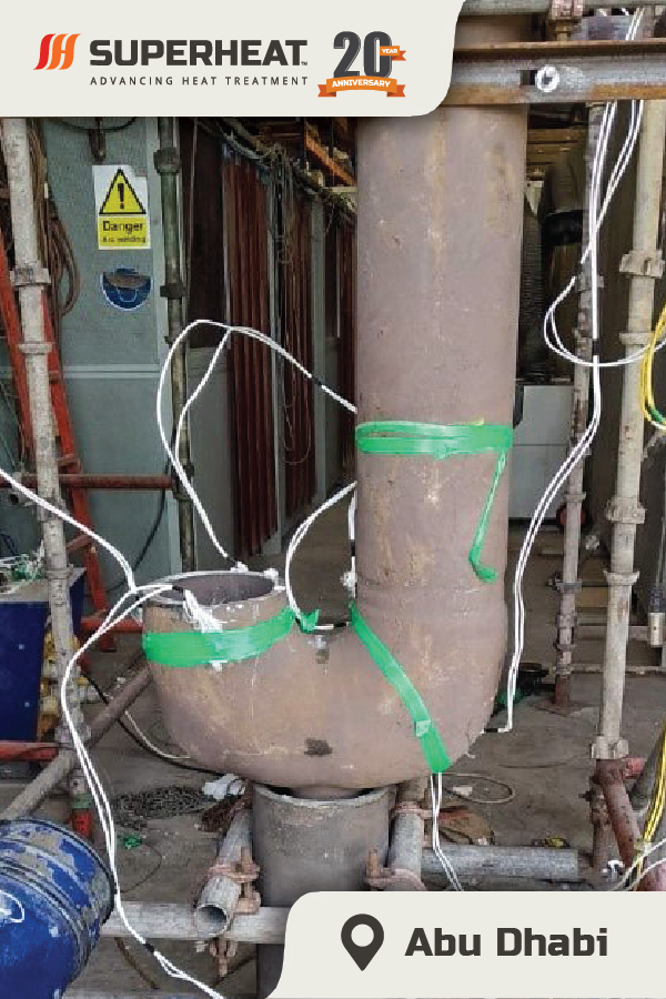 A pipe after PWHT in Abu Dhabi project