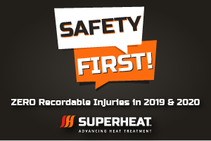 Safety First Graphic Displaying Zero Recordable Injuries in 2019 & 2020
