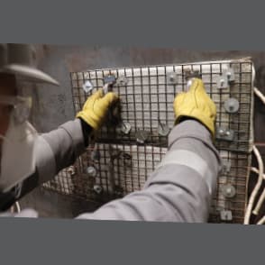 Flexible ceramic pad heater being installed for onsite stress relieving