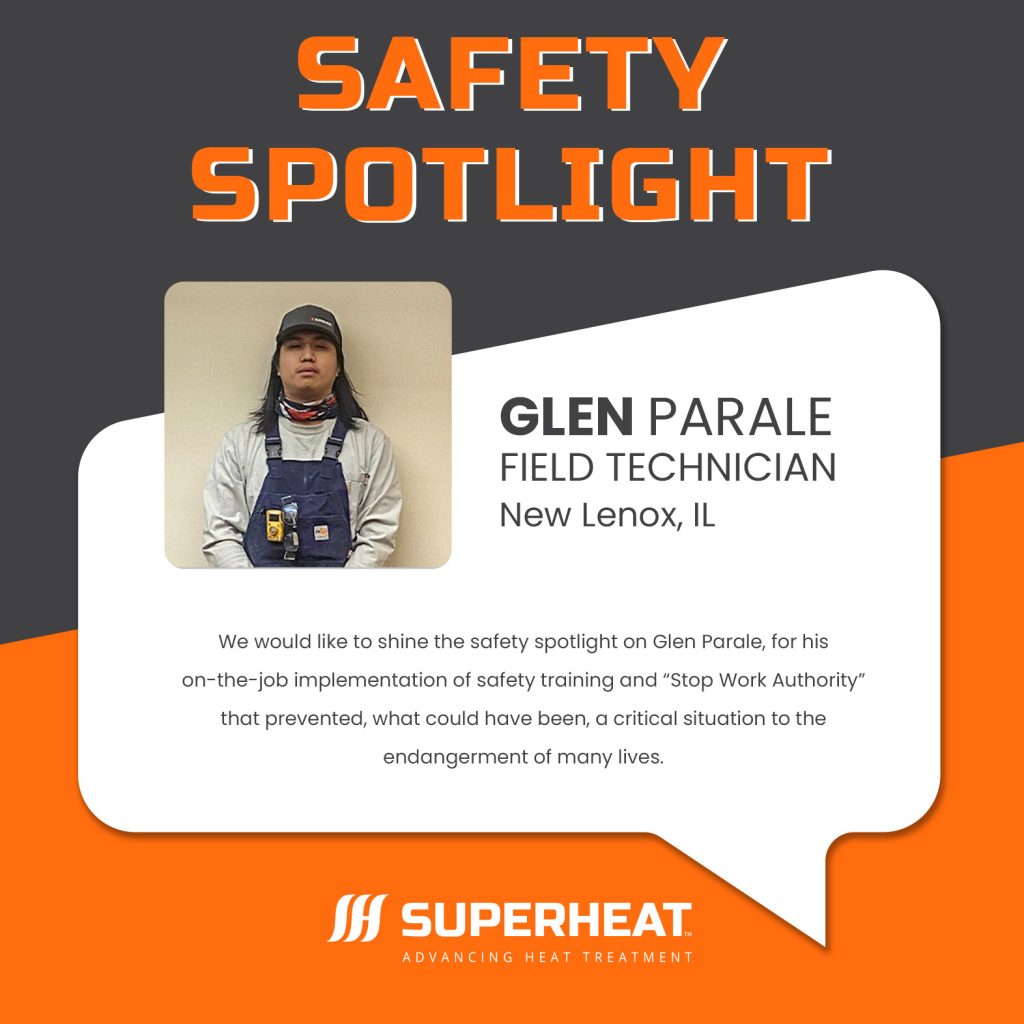 Safety Spotlight for Glen Parale