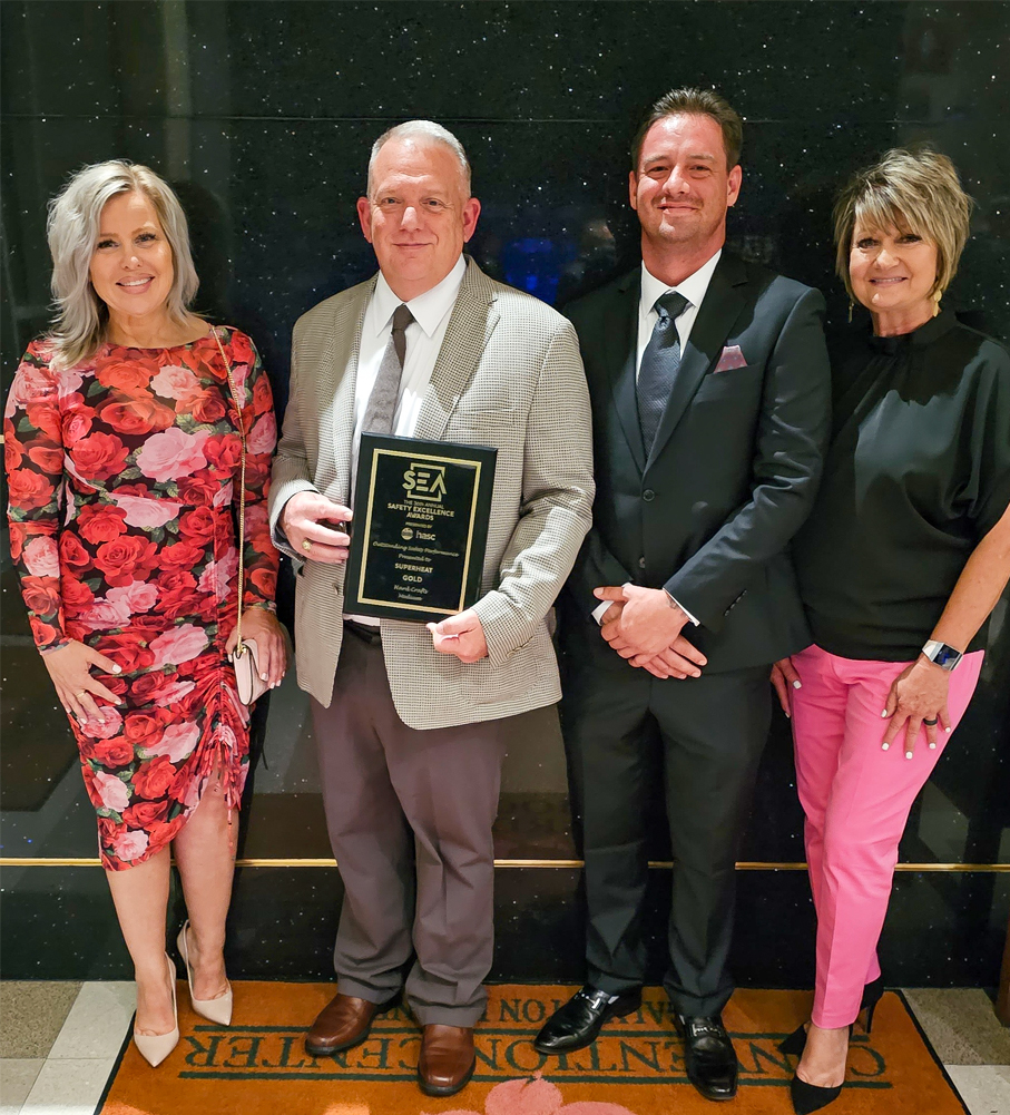 Superheat members Brandy, Bret, Andrew, and Teresa at the Safety Excellence Awards