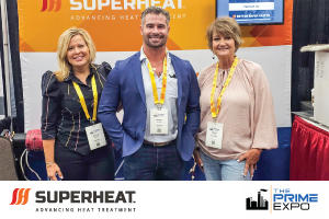 Superheat team members Brandy Groux, Adison Cormier, and Teresa Pusley explaining our on-site heat treatment services.
