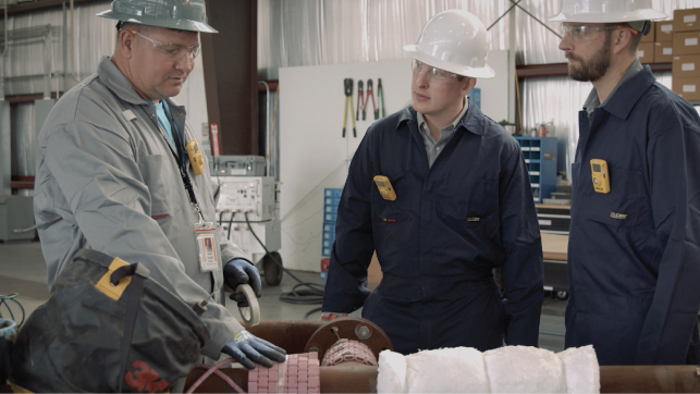 Post weld heat treatment being performed on carbon steel piping