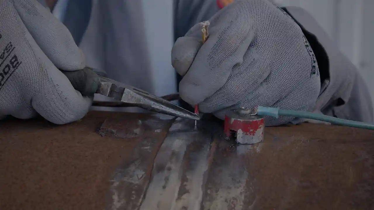 Heat treatment technician performing on-site heat treatment services for preheat and post weld heat treatment